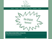Tablet Screenshot of gaensepeter.de
